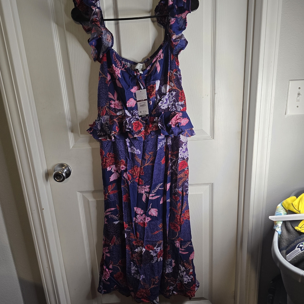 Sofia by Sofia Vergara Floral Dress - Purple and Red